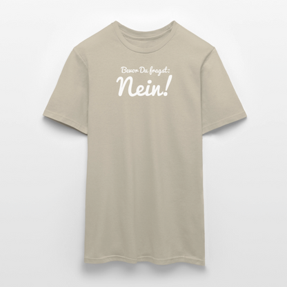 "Nein" Motiv-T-Shirt für Männer - Sandbeige