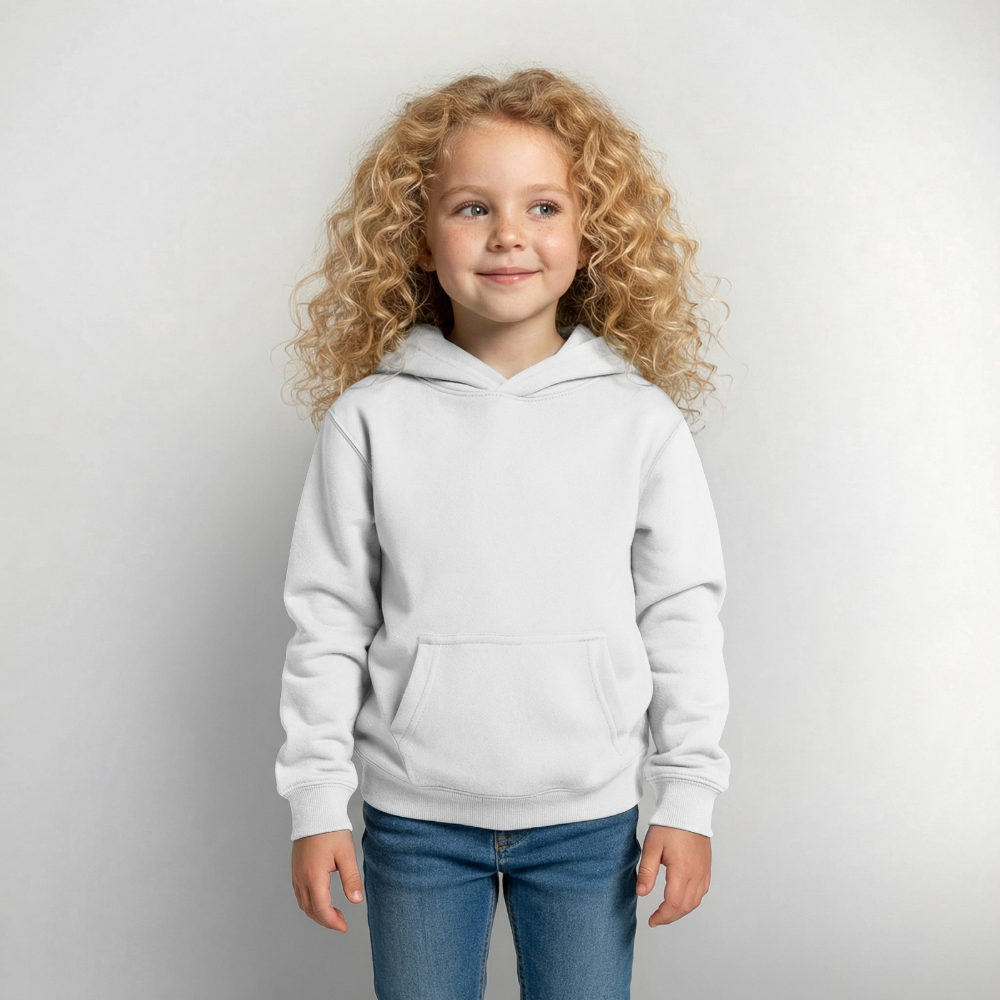 Kinder Hoodie - personalisierbare Vorder- und Rückseite - Weiß