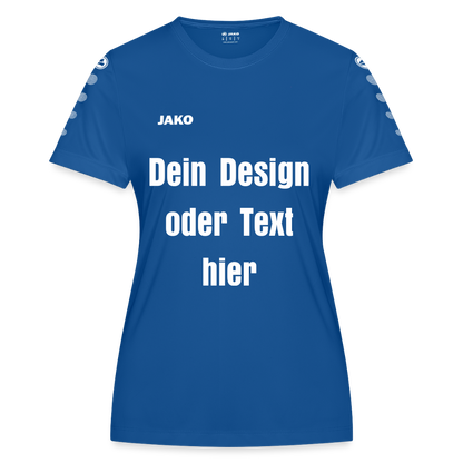 JAKO Frauen Trikot Team - personalisierbare Vorder- und Rückseite - Royalblau