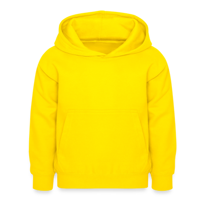 Kinder Hoodie - personalisierbare Vorder- und Rückseite - Gelb