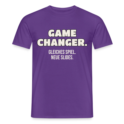 Game Changer. Gleiches Spiel. Neue Slides. Motiv-T-Shirt für Männer, Farbe Lila