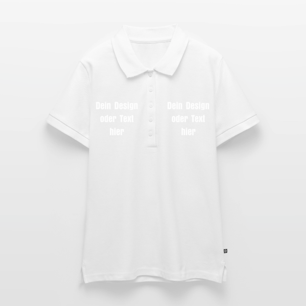 Frauen Premium Bio Polo Shirt - personalisierbar - Weiß