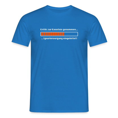 "Kritik" Motiv-T-Shirt für Männer - Royalblau