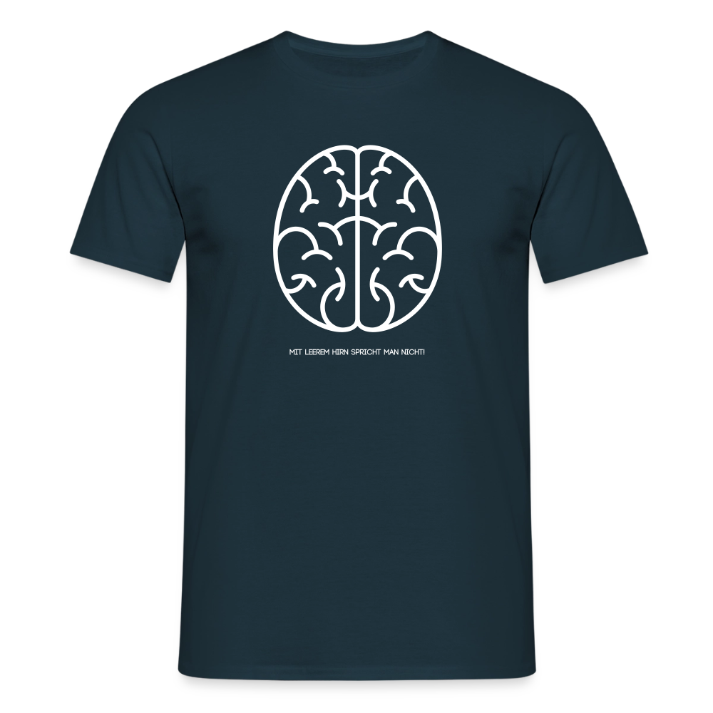 "Hirn" Motiv-T-Shirt für Männer - Navy