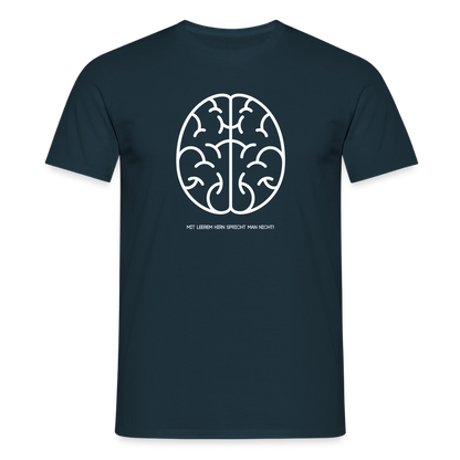 "Hirn" Motiv-T-Shirt für Männer - Navy
