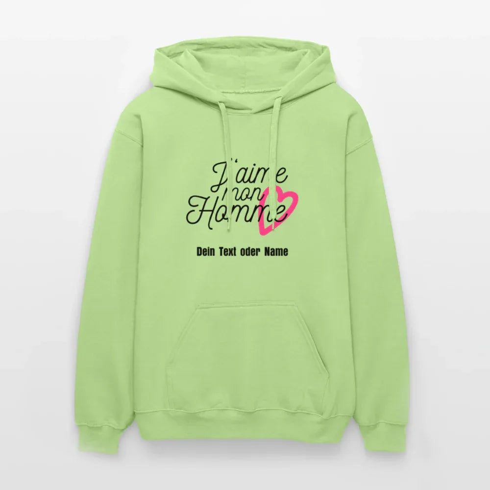 Kuschel-Hoodie "Valentine" für Frauen – personalisierbar & weich - Pistazie