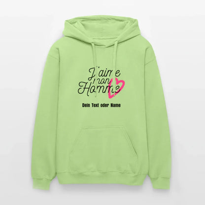 Kuschel-Hoodie "Valentine" für Frauen – personalisierbar & weich - Pistazie