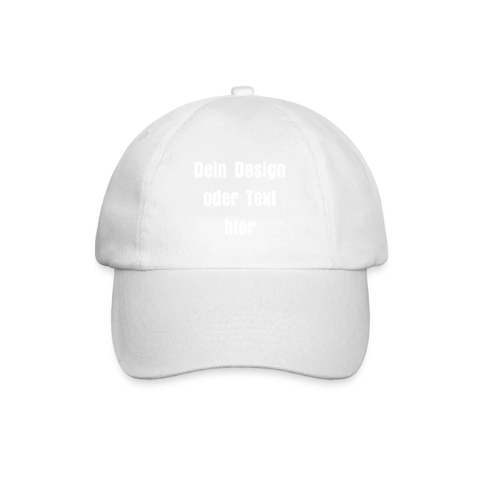 Baseballkappe - personalisierbar - Weiß/Weiß