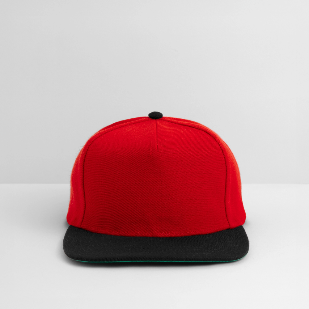 Snapback Cap - personalisierbar - Rot/Schwarz