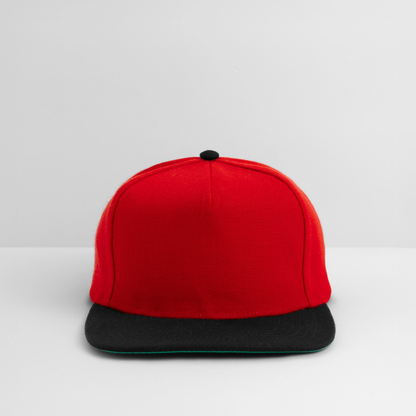 Snapback Cap - personalisierbar - Rot/Schwarz