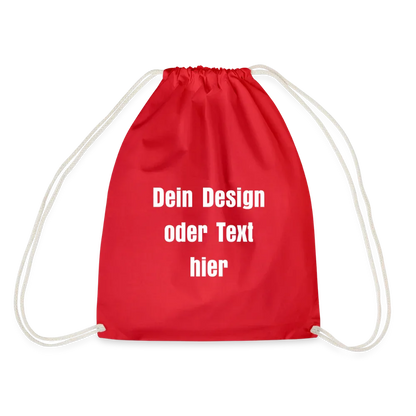 Turnbeutel - personalisierbar - Rot