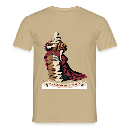 "Ich habe da mal eine Idee. Barock-Motiv" Motiv-T-Shirt für Männer, Farbe Sandbeige