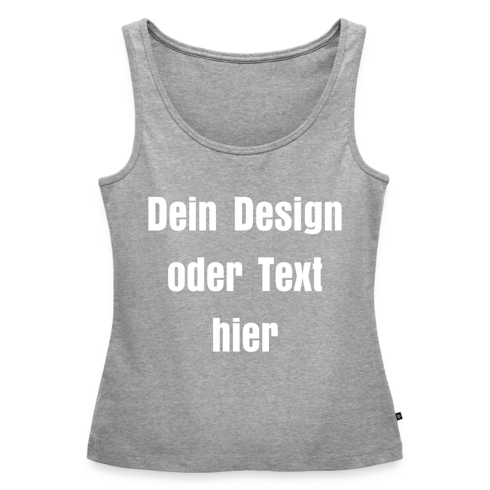 Frauen Premium Tank Top - personalisierbar - Grau meliert