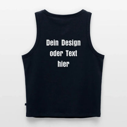 Frauen Cropped Tank Top - personalisierbar - Navy