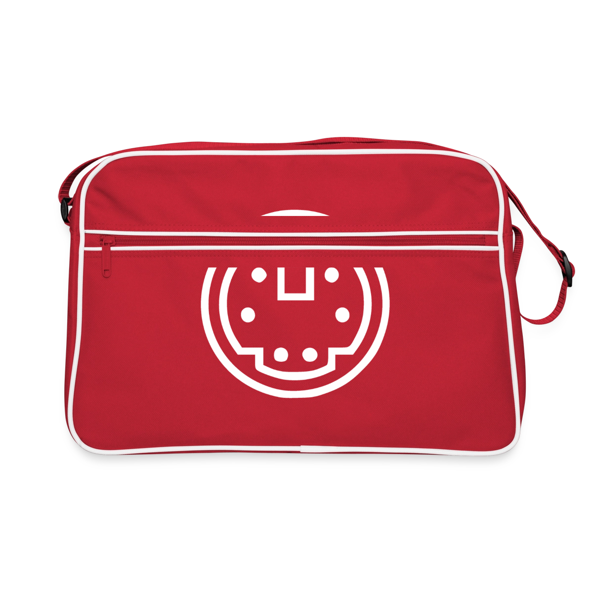 "PS/2" Motiv-Retro-Tasche, Farbe Rot/Weiß