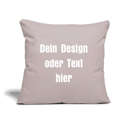 Sofakissen mit Füllung 44 x 44 cm - personalisierbar - helles Taupe