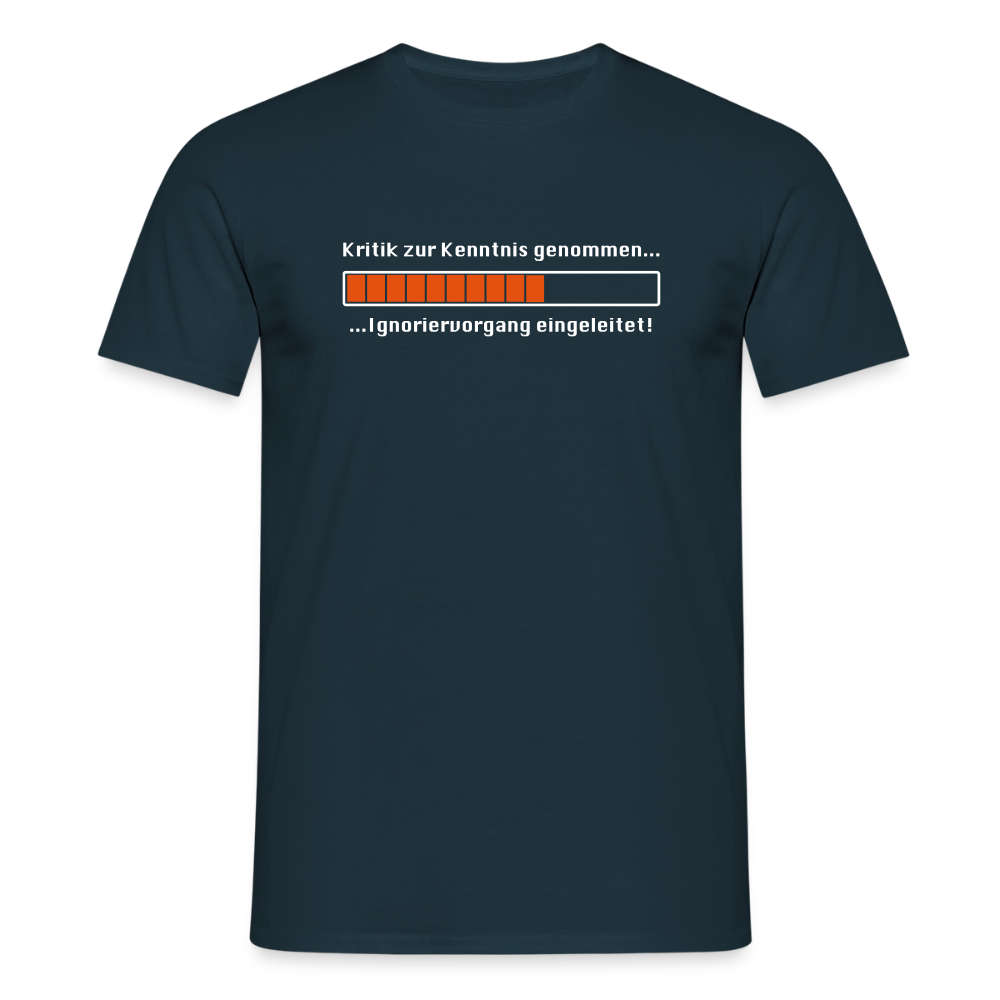 "Kritik" Motiv-T-Shirt für Männer - Navy