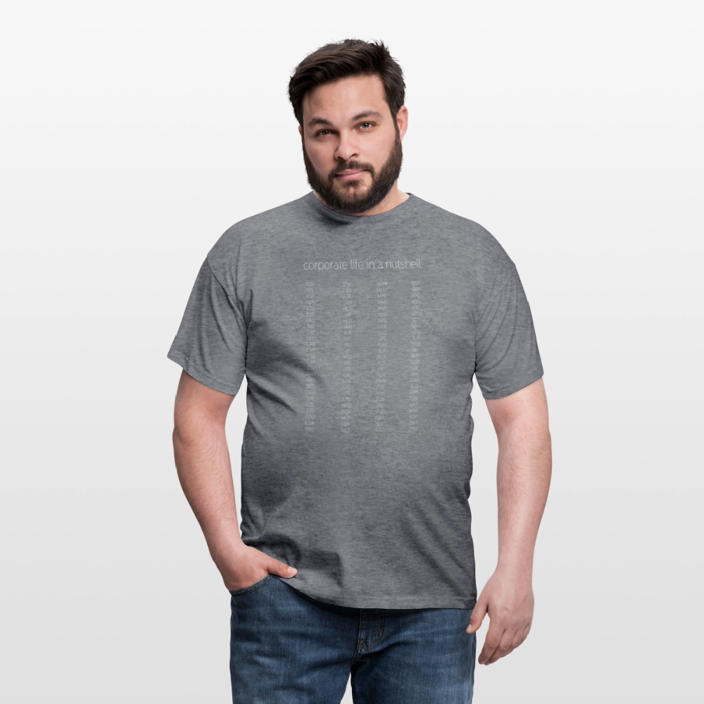 "Corporate life" - Motiv-T-Shirt für Männer - Graphit meliert