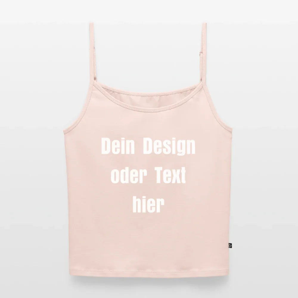 Frauen Spaghetti Tank Top - personalisierbar - Puderrosa