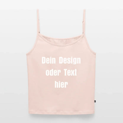 Frauen Spaghetti Tank Top - personalisierbar - Puderrosa