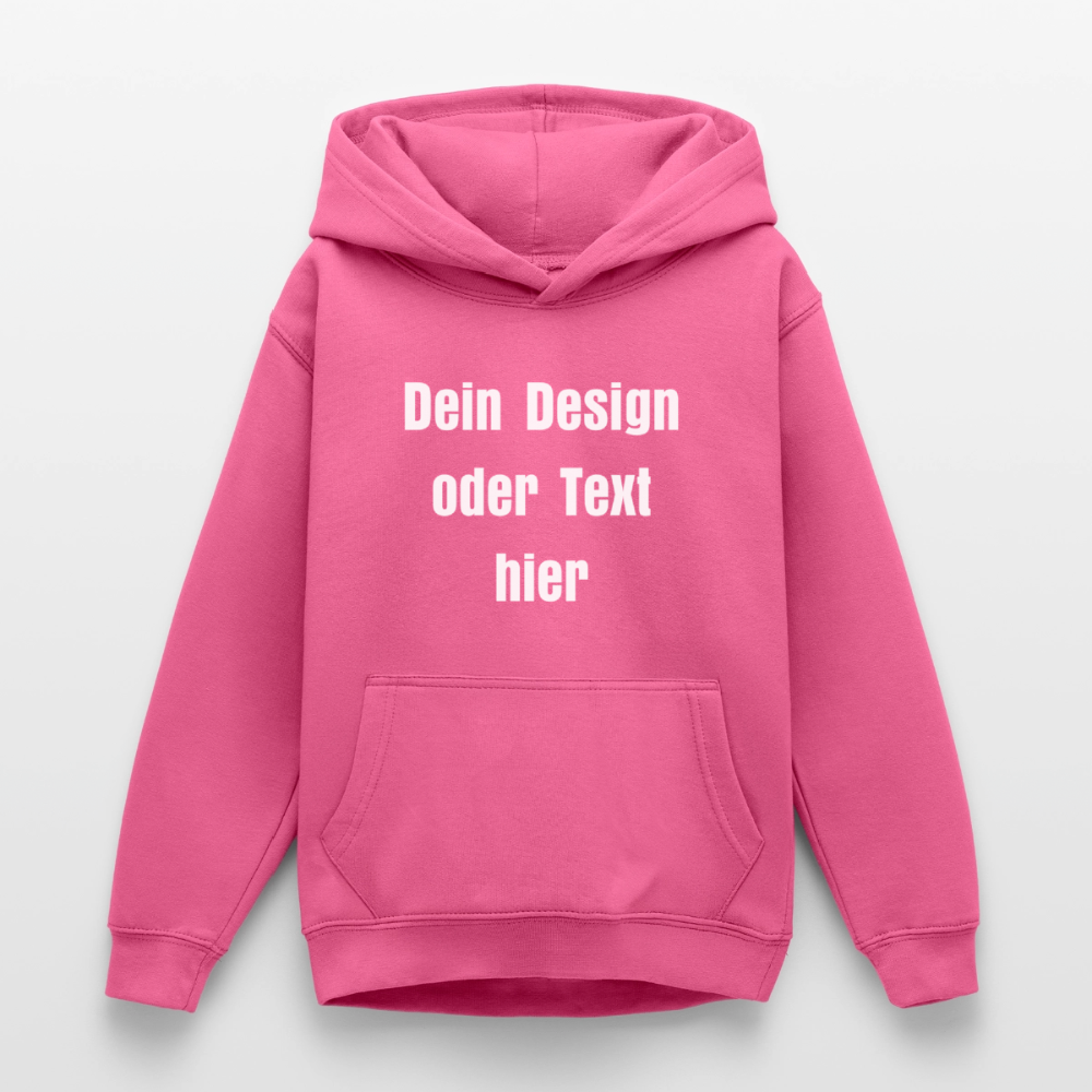 Teenager Hoodie - personalisierbare Vorder- und Rückseite - Pink