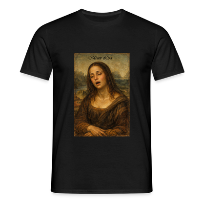 "Moan Lisa" Männer T-Shirt - Schwarz