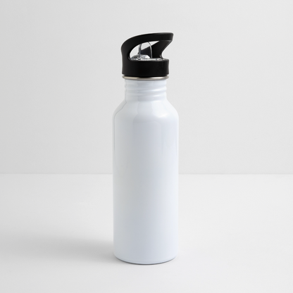 Trinkflasche Edelstahl 600 ml - personalisierbar - Weiß