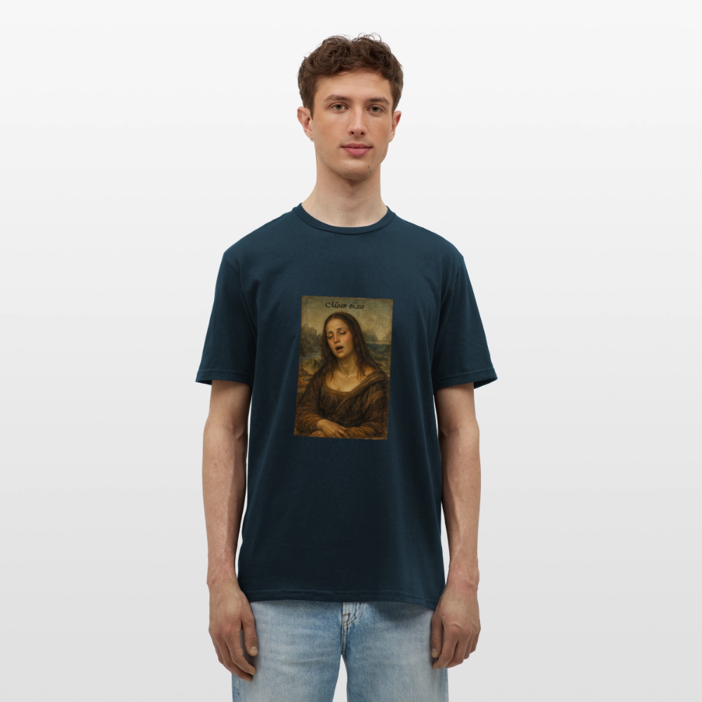 "Moan Lisa" Männer T-Shirt - Navy