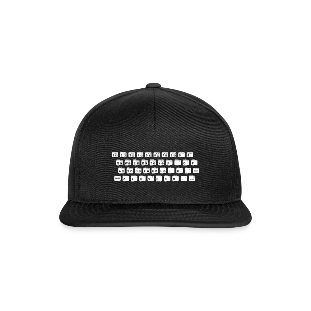 48K ZX Spectrum Retro Snapback Cap - Schwarz/Schwarz