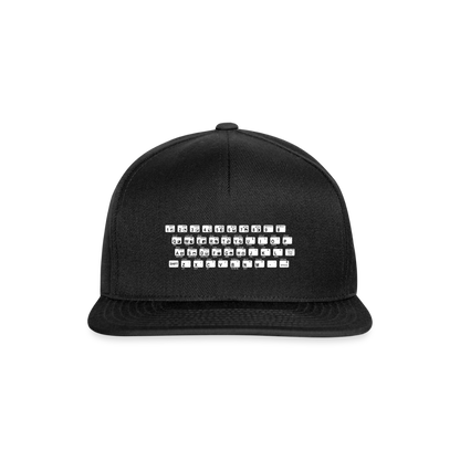 48K ZX Spectrum Retro Snapback Cap - Schwarz/Schwarz