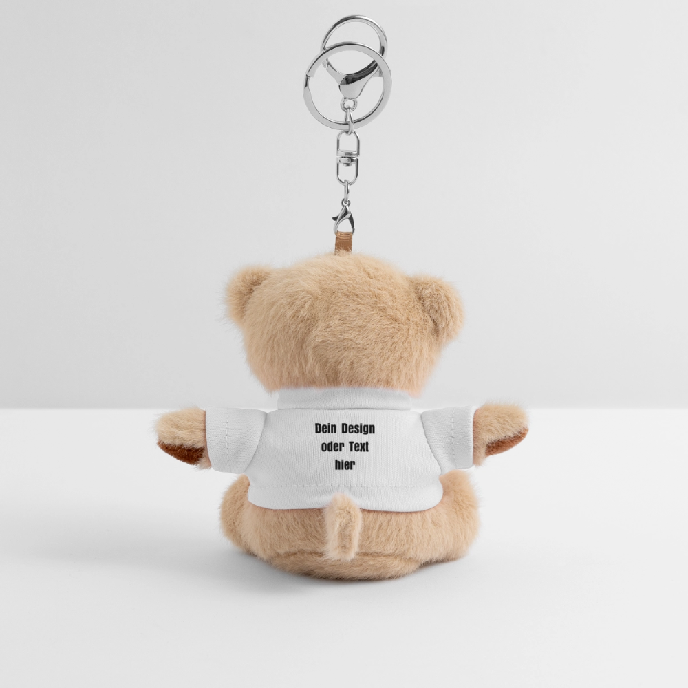 Kuscheltier Schlüsselanhänger - personalisierbar - Weiß