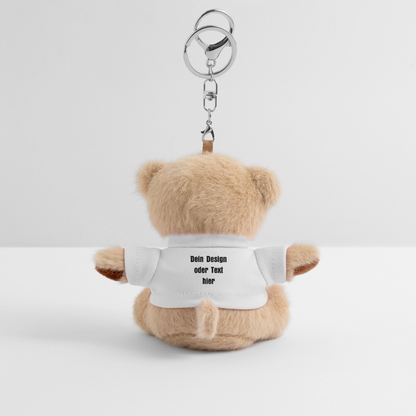 Kuscheltier Schlüsselanhänger - personalisierbar - Weiß