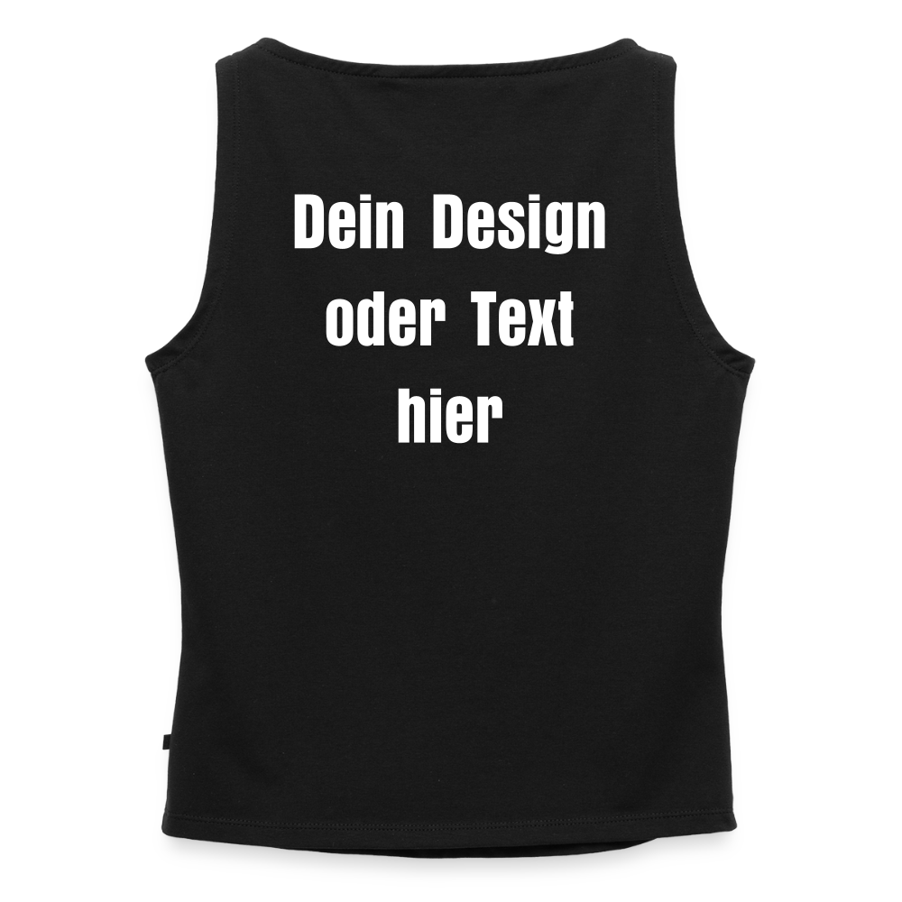 Frauen Tank Top mit U-Boot-Ausschnitt - personalisierbar - Schwarz