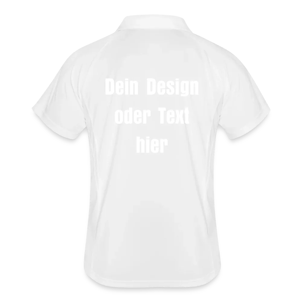 Männer Polo atmungsaktiv - personalisierbar - Weiß/Rot