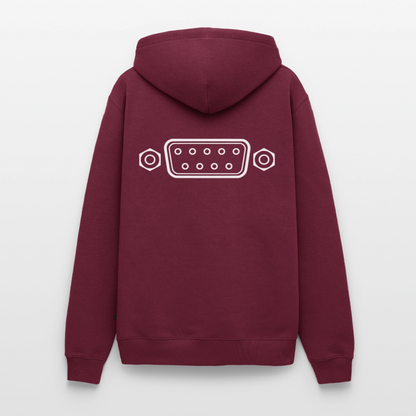 DB-9 RS-232 Retro Hoodie für Herren - Burgunderrot
