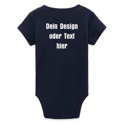 Stanley/Stella Baby Bio Kurzarm-Body - personalisierbar - Navy
