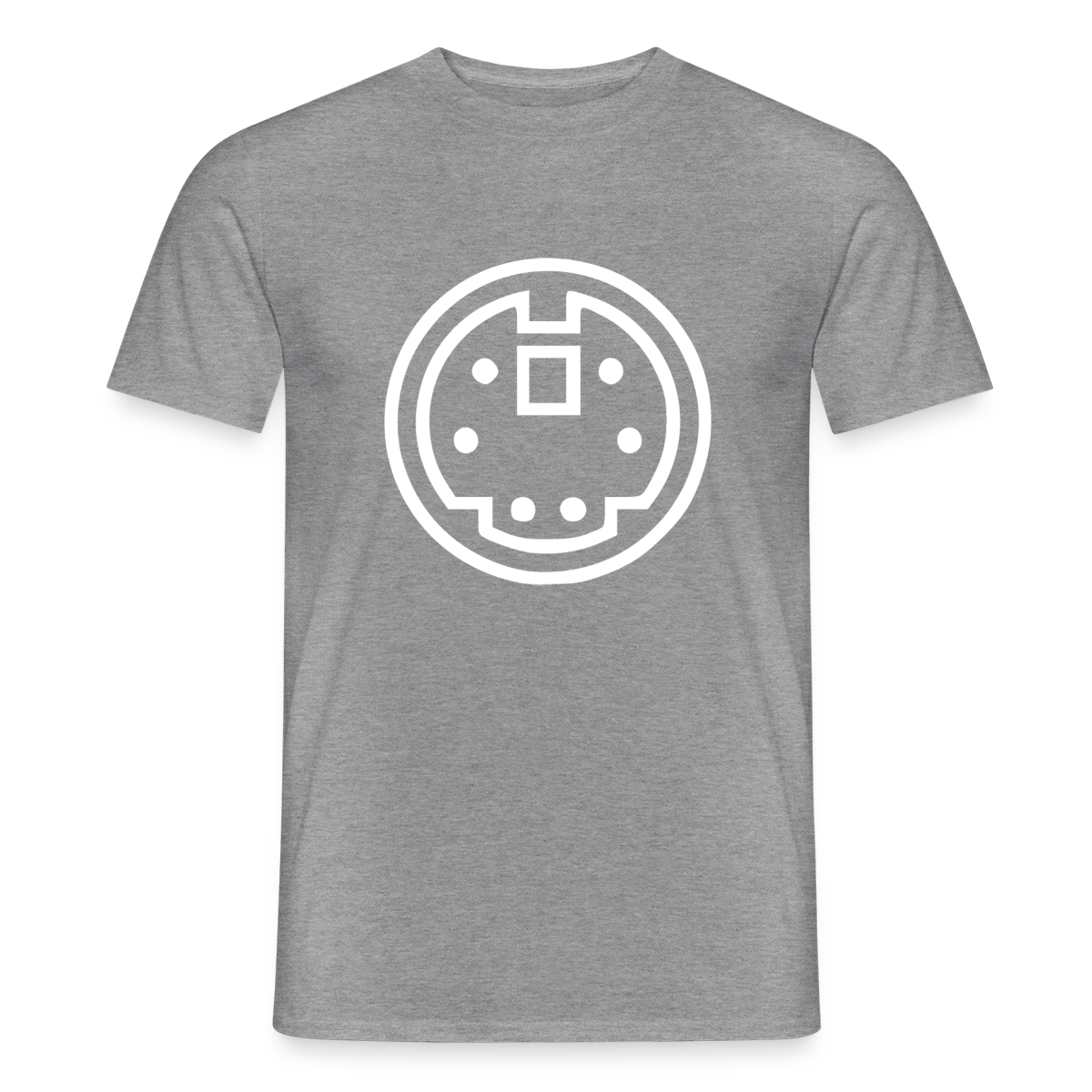 "PS/2" Motiv-T-Shirt für Männer, Farbe Graphit meliert