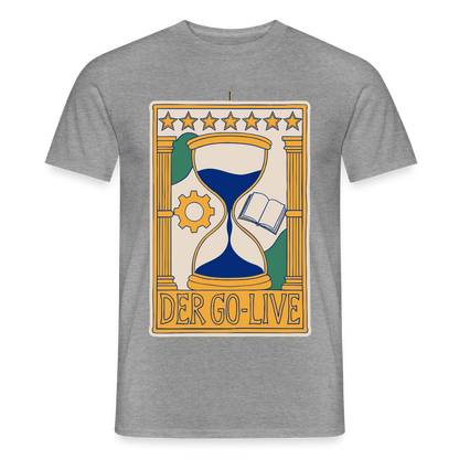 Der Go-Live. Tarot-Motiv Motiv-T-Shirt für Männer, Farbe Graphit meliert