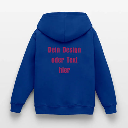 Kinder Hoodie - personalisierbare Vorder- und Rückseite - Royalblau
