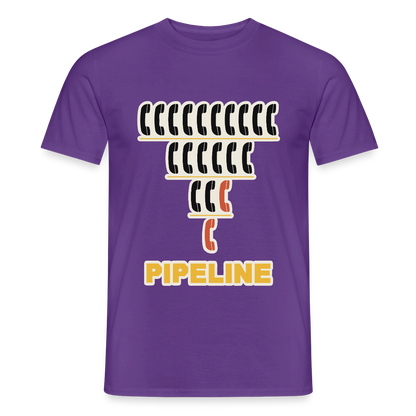 Pipeline. Isotype-Motiv Motiv-T-Shirt für Männer, Farbe Lila