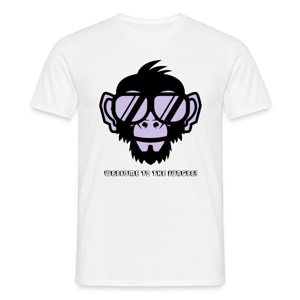 "Welcome to the Jungle" Motiv-T-Shirt für Männer - Weiß