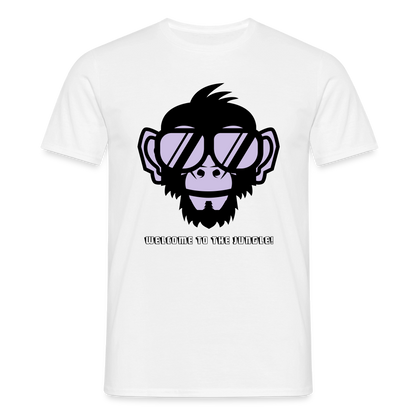 "Welcome to the Jungle" Motiv-T-Shirt für Männer - Weiß