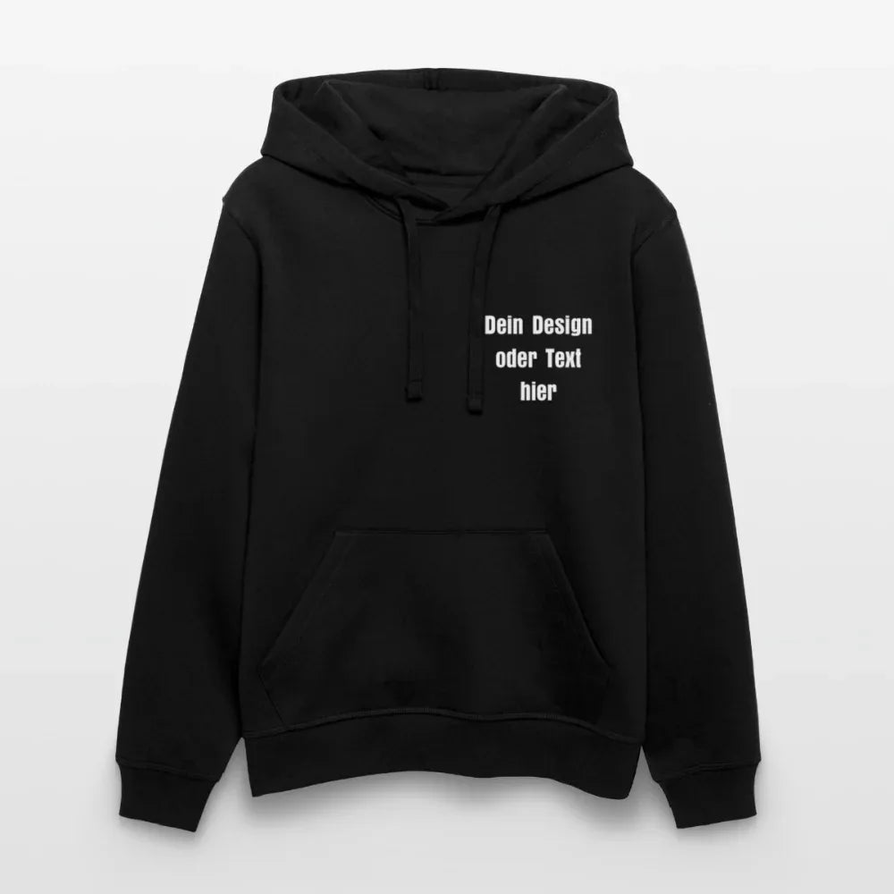 Stanley/Stella Unisex Bio-Hoodie DRUMMER - personalisierbare Vorder- und Rückseite - Schwarz