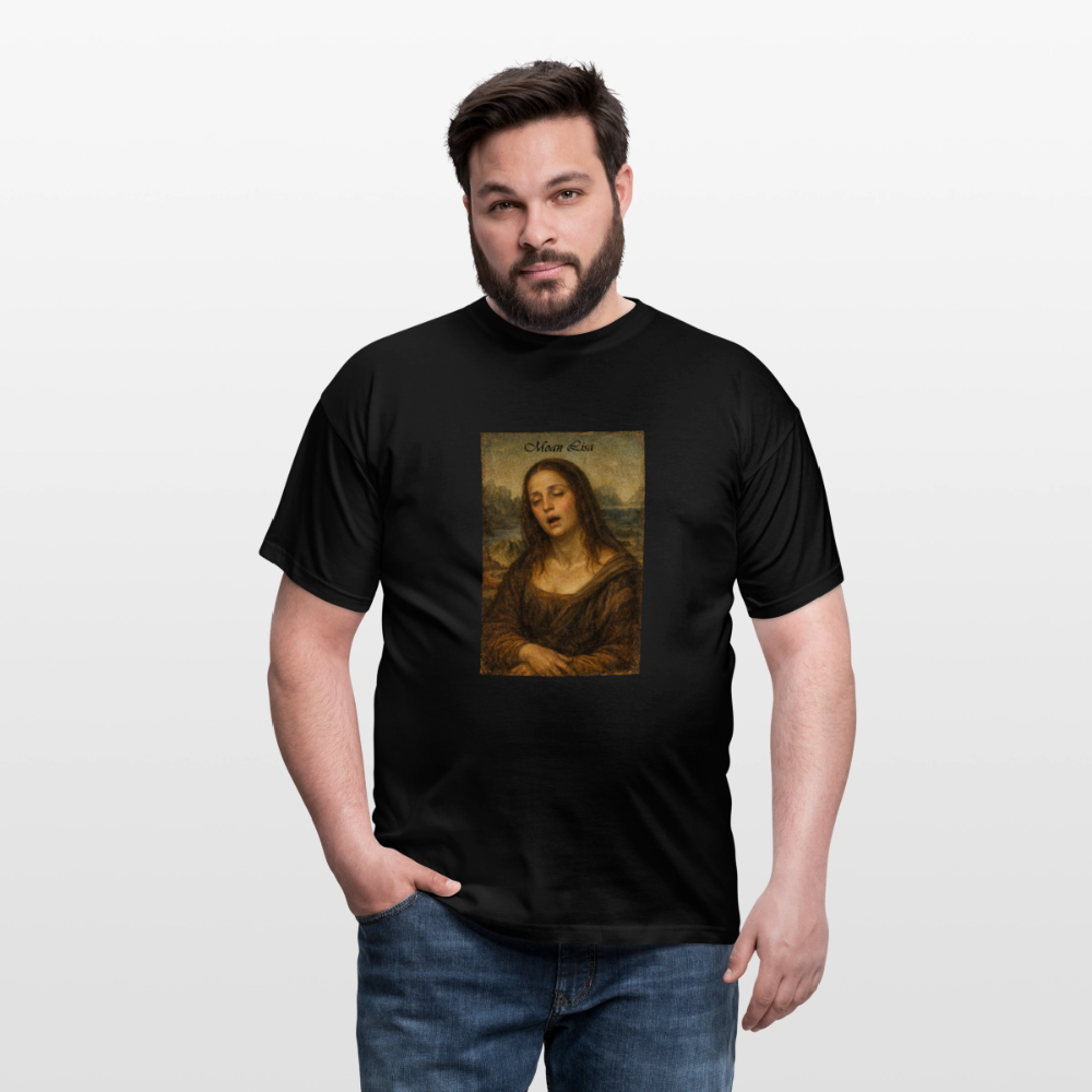 "Moan Lisa" Männer T-Shirt - Schwarz