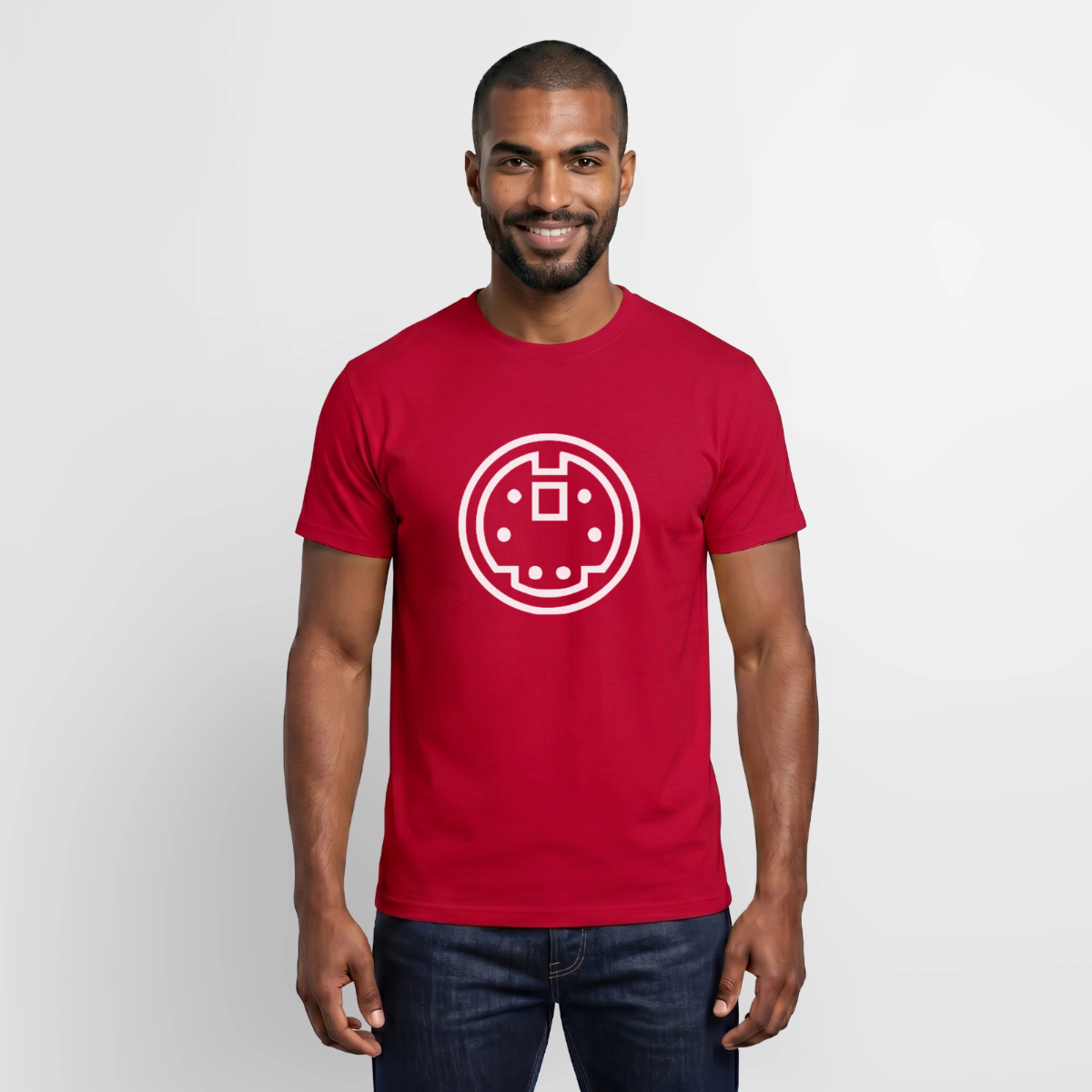 "PS/2" Motiv-T-Shirt für Männer, Farbe Rot
