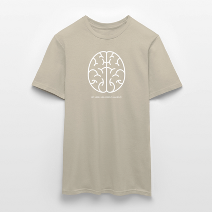 "Hirn" Motiv-T-Shirt für Männer - Sandbeige
