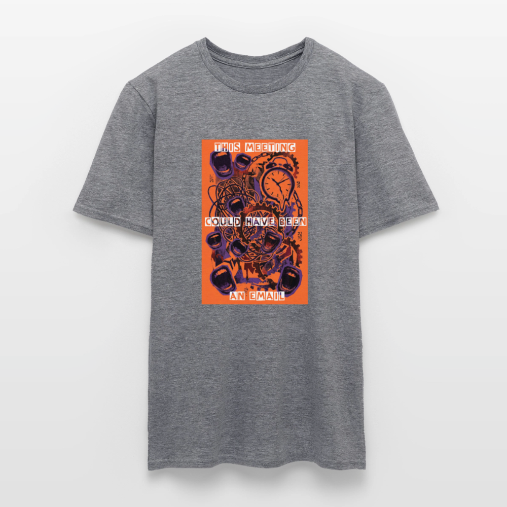 "Meeting Email" Motiv-T-Shirt für Männer - Graphit meliert