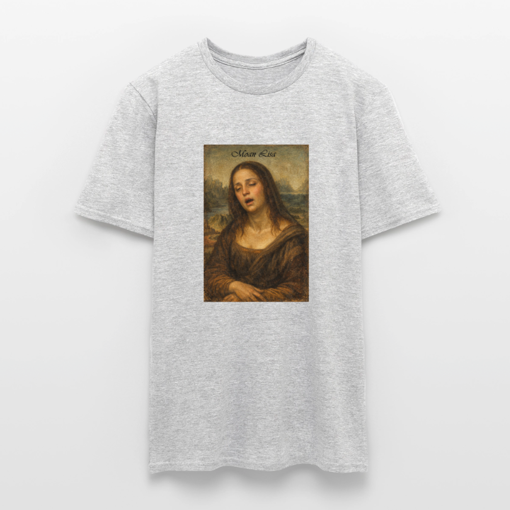 "Moan Lisa" Männer T-Shirt - Grau meliert