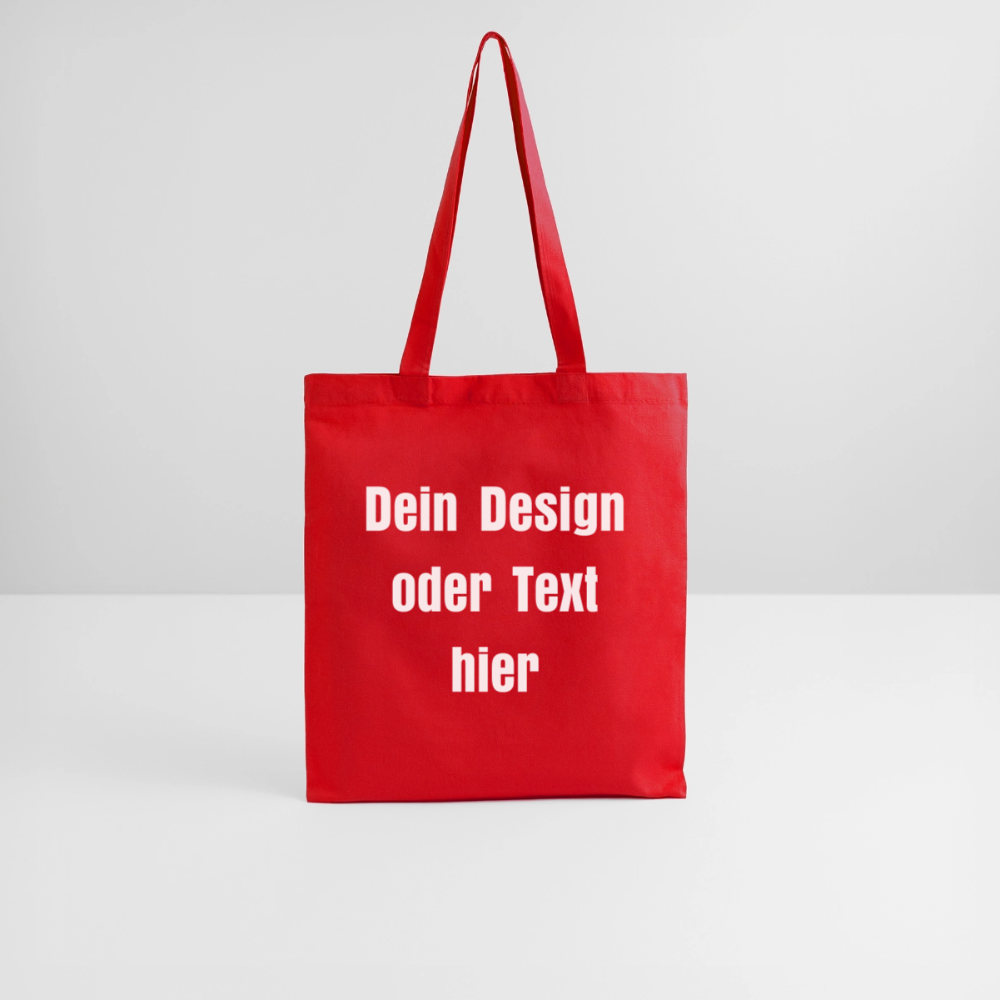 Stoffbeutel aus 100% Baumwolle - personalisierbar - Rot