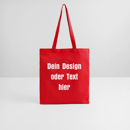 Stoffbeutel aus 100% Baumwolle - personalisierbar - Rot
